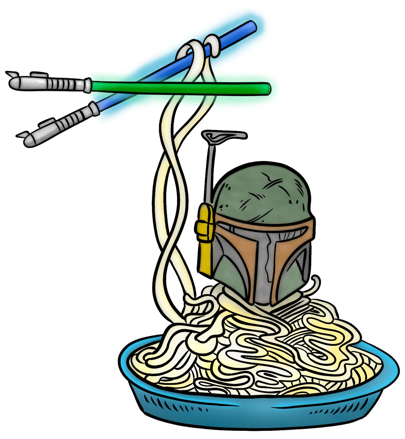 “More cheese? As you wish.”
- Boba Fettuccine, probably.